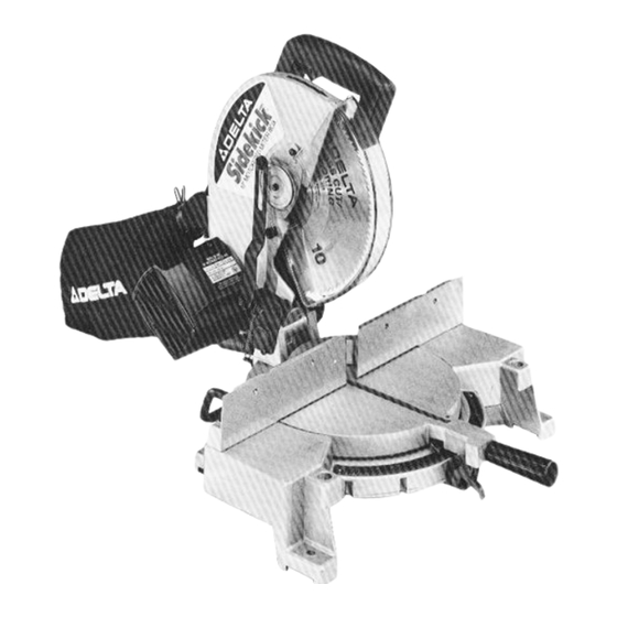 Delta SIDEKICK 10" MOTORIZED MITRE BOX 36-090 Instruction Manual