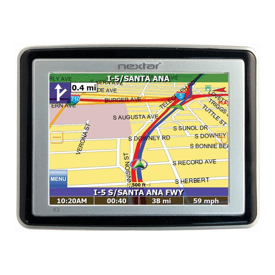 Nextar X3-01 - Satellite Navigation 3.5" Color Touch Screen Model3 Software Manual