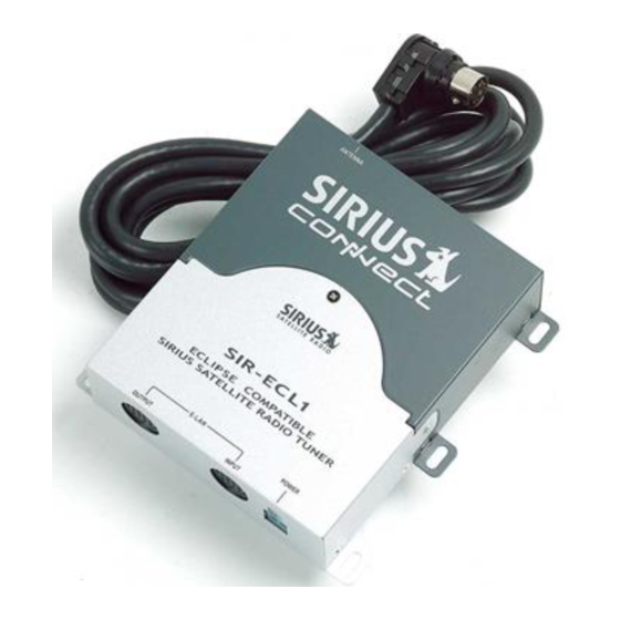 Sirius Satellite Radio SIR-ECL1 Installation Manual