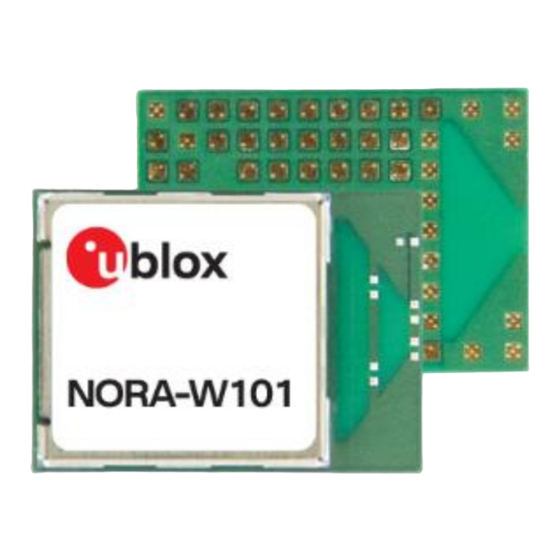 U-BLOX NORA-W10 SERIES SYSTEM INTEGRATION MANUAL Pdf Download | ManualsLib