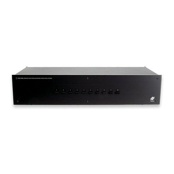 Niles MSA-10A Installation Manual