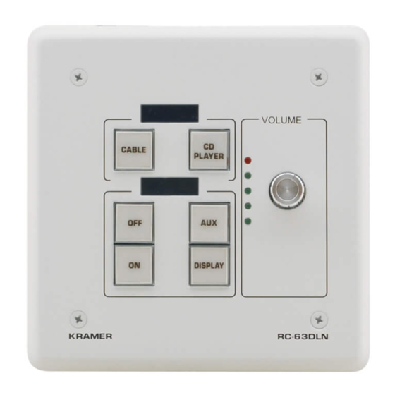 Kramer RC-63DLN Quick Start Manual