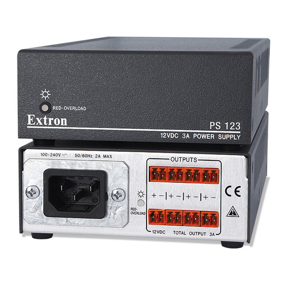 Extron electronics PS 123 User Manual