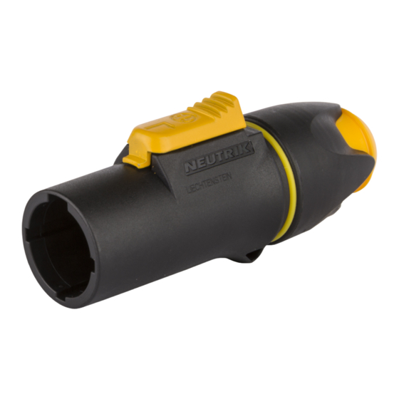 NEUTRIK NAC3MX-W powerCON TRUE1 Operating & Assembly Instruction