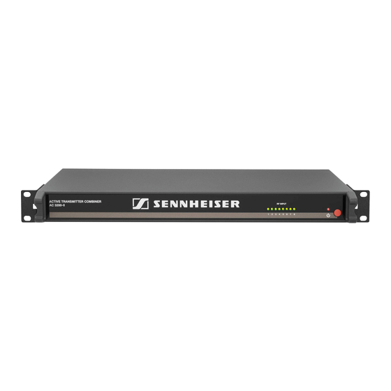 Sennheiser AC 3200-II Instruction Manual