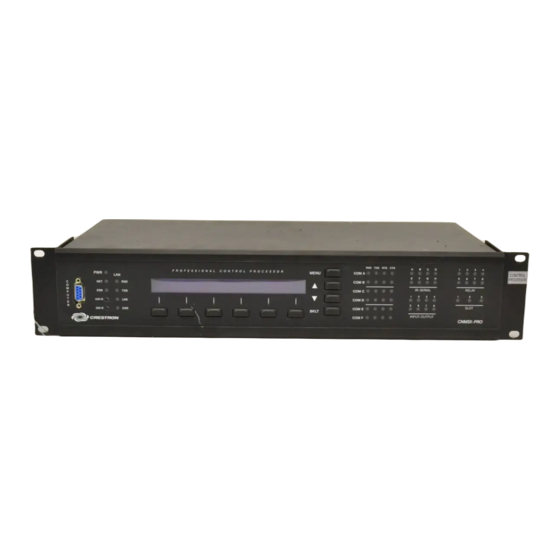 Crestron CNMSX-PRO Operation Manual