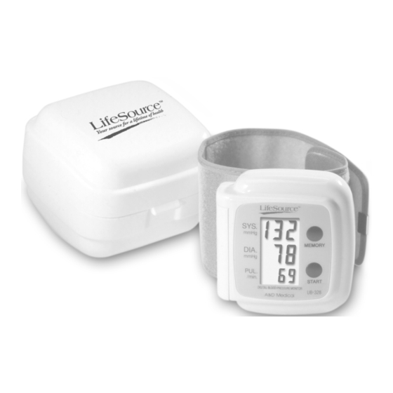 A&D LifeSource UB-328 Instruction Manual