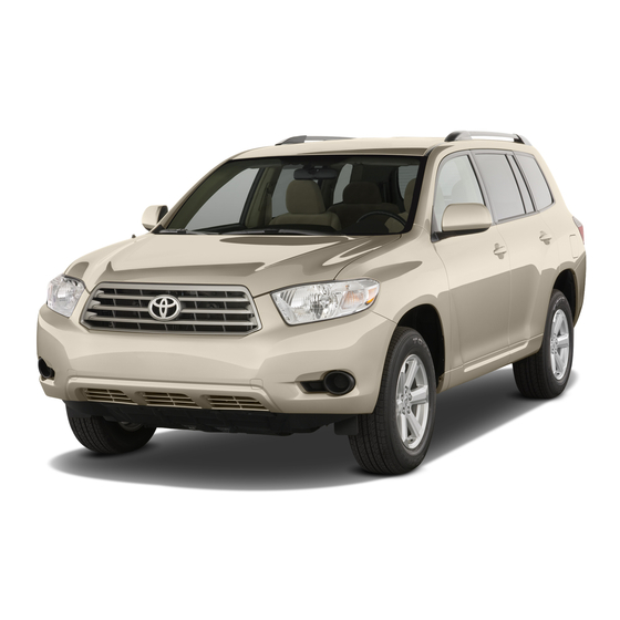 Toyota HIGHLANDER 2010 Quick Reference Manual