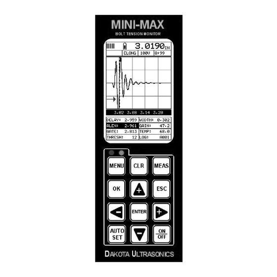 DAKOTA ULTRASONICS MiniMax v2.0 Operation Manual