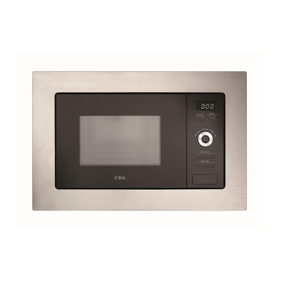 User Manuals: CDA VM551 Built-In Microwave