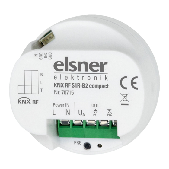elsner elektronik KNX RF S1R-B2 compact Installation And Adjustment