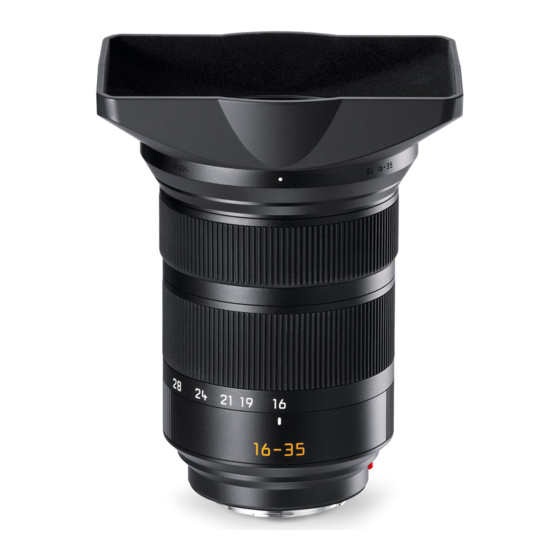 Leica Super-Vario-Elmar-SL 16-35 f/3.5-4.5 ASPH. Instructions Manual