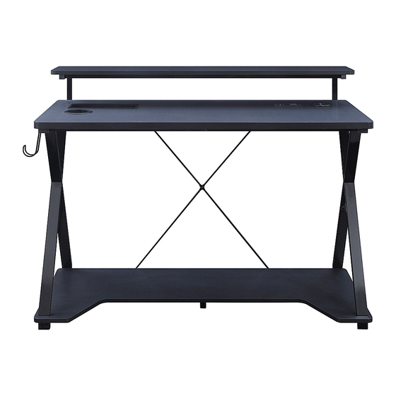 OSP furniture DESIGNlab Checkpoint Ghost Battlestation Gaming Desk CKP4824GD Operating Instructions