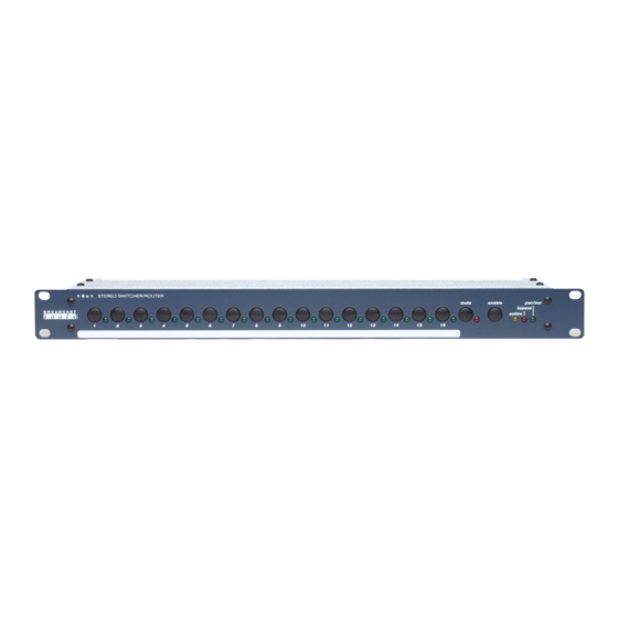 Broadcast Tools SS 16.1 Installation And Operation Manual