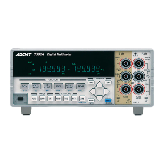 ADCMT 7352A Operation Manual
