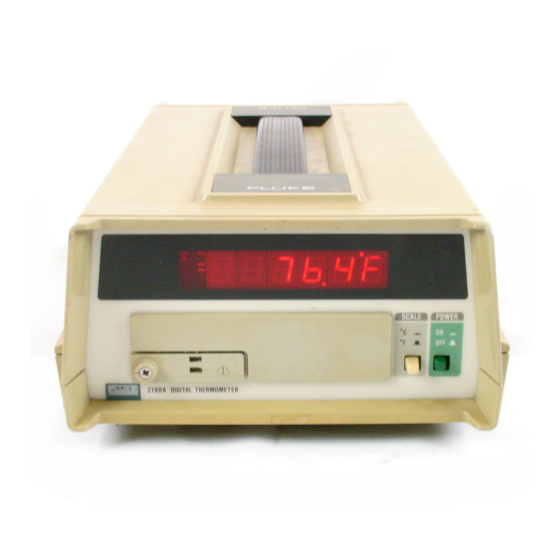 Fluke 2190A Instruction Manual