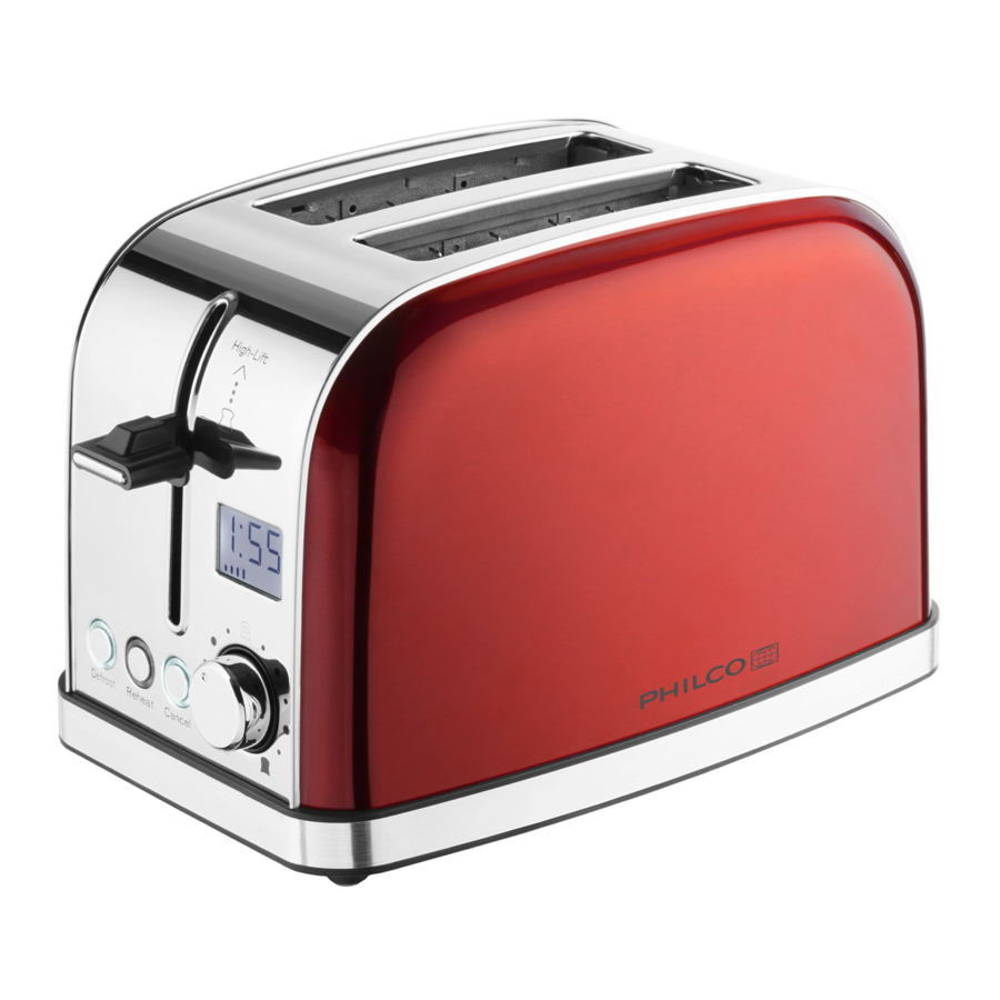 Philco PHTA 4016 - Toaster Manual