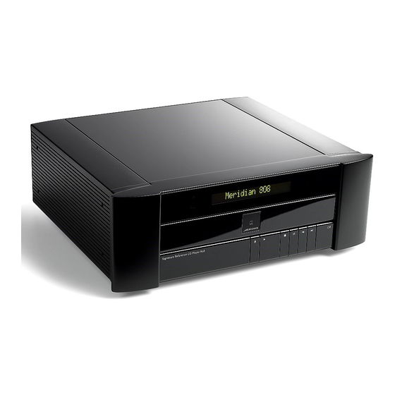 Meridian 808 Signature Reference User Manual