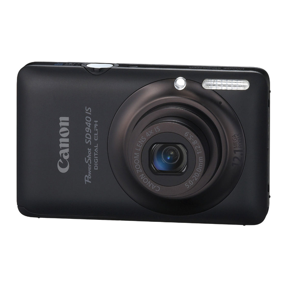 Canon SD940IS - 12.1-megapixel PowerShot Digital Elph User Manual