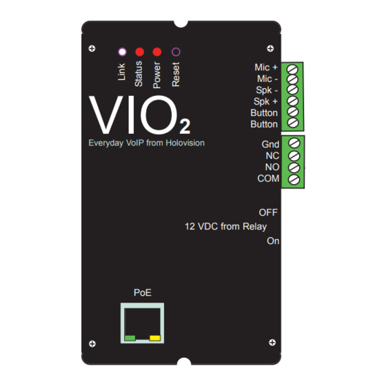 HOLOVISION 400-S12-VIO2 Installation Instructions Manual