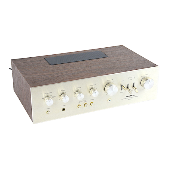 Rotel RA-312 Technical Manual
