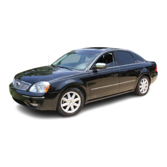 Ford FIVE HUNDRED 2006 Quick Reference Manual