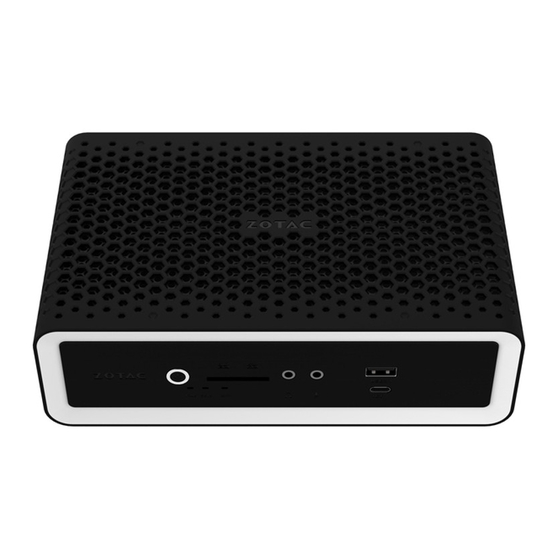 Zotac ZBOX C nano Series Quick Start Manual