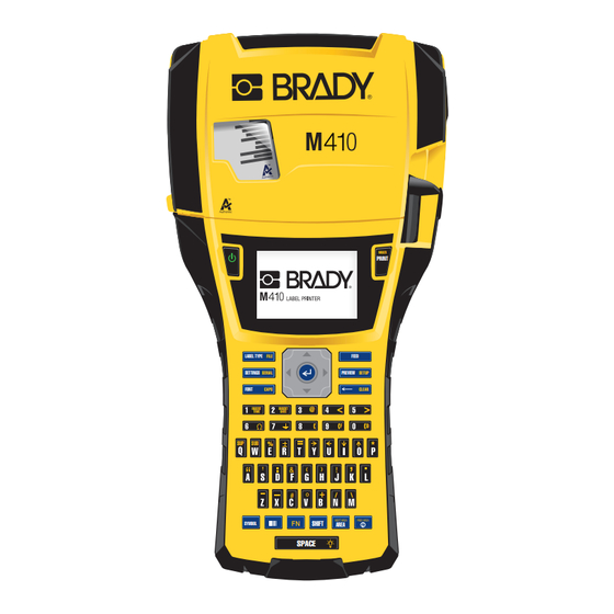 Brady M410 Quick Start Manual