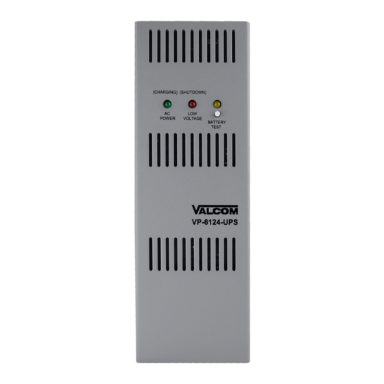 Valcom VP-6124-UPS Instruction Manual