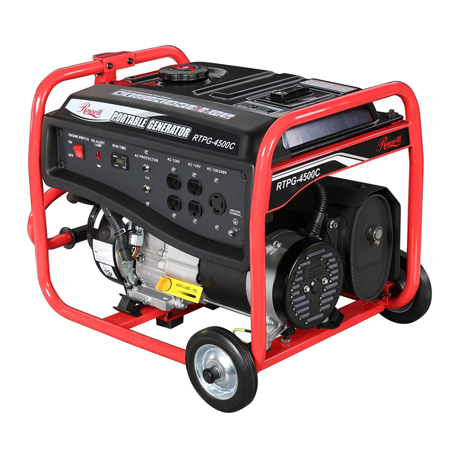 Rosewill RTPG-4500 Gas Powered Generator Manuals