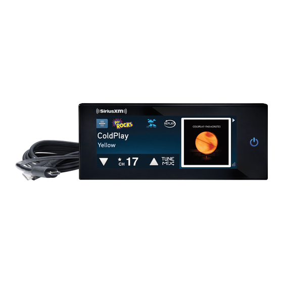 Sirius XM RAdio commander TOUCH Quick Start Manual