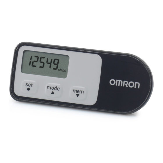 Omron Walking Style One 2.1 Manual