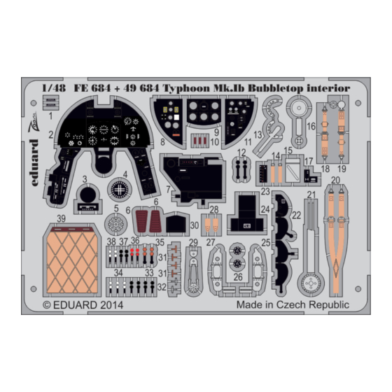 Eduard Zoom Typhoon Mk.Ib Bubbletop interior S.A. Manual