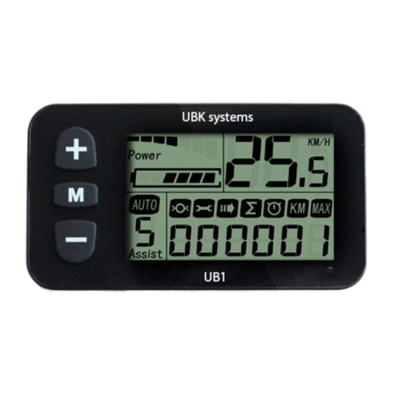 UBK Systems LCD UB1 Manuals