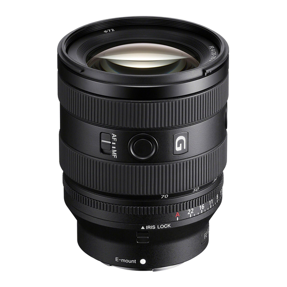 Sony SEL2070G Operating Instructions