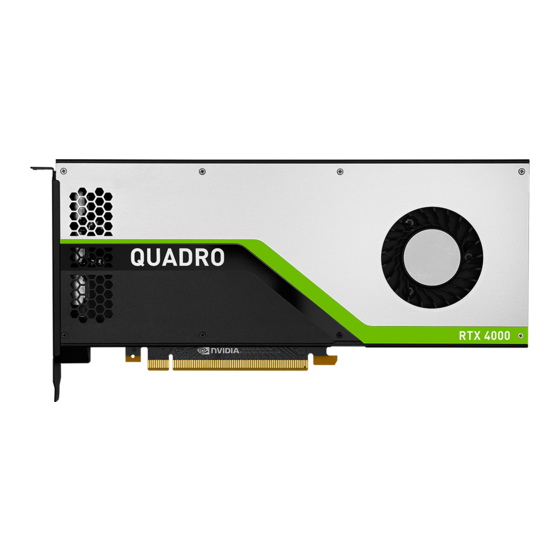 Nvidia QUADRO Quick Start Manual