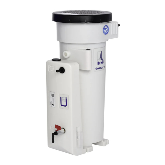 Beko OWAMAT 11 Instructions For Installation And Operation Manual