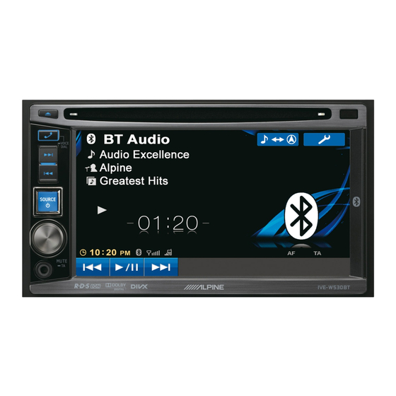Alpine IVE-W530BT Owner's Manual