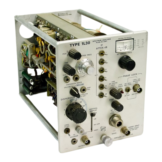 Tektronix 1L30 Instruction Manual