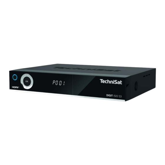 TechniSat DIGIT ISIO S3 Quick Start Manual