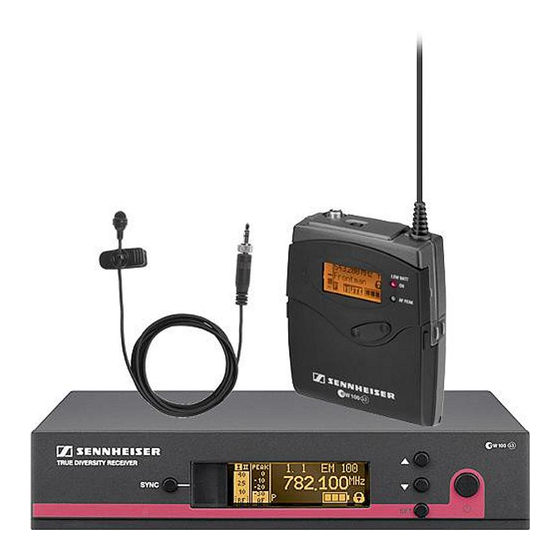 Sennheiser EVOLUTIONWIRELESS G3 100 Series Brochure
