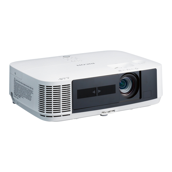 Ricoh PJ WX5350N Important Information Manual