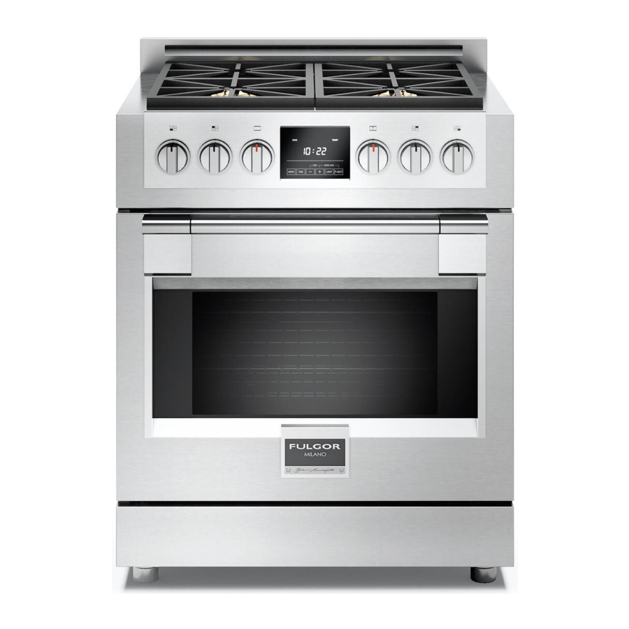 Fulgor Milano Sofia Installation Instructions Manual