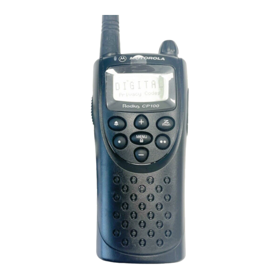 Motorola Radius CP100 User Manual