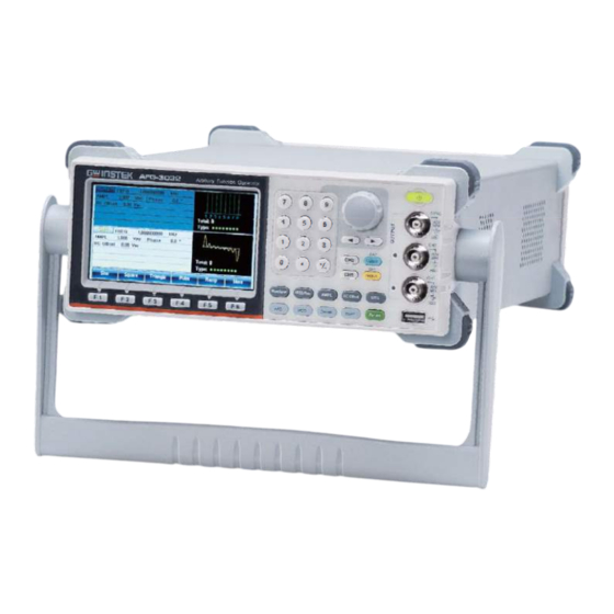 GW Instek dataTec AFG-3000 Series Manual