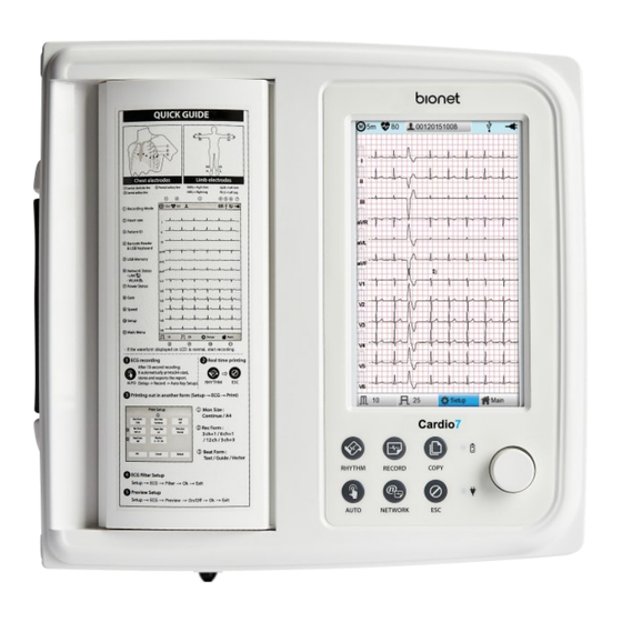 Bionet Cardio7 Operation Manual