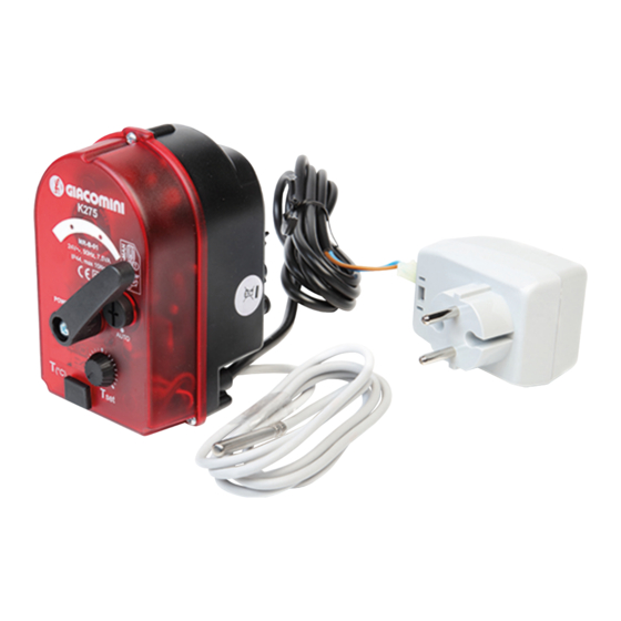 Giacomini K275Y002 Quick Start Manual