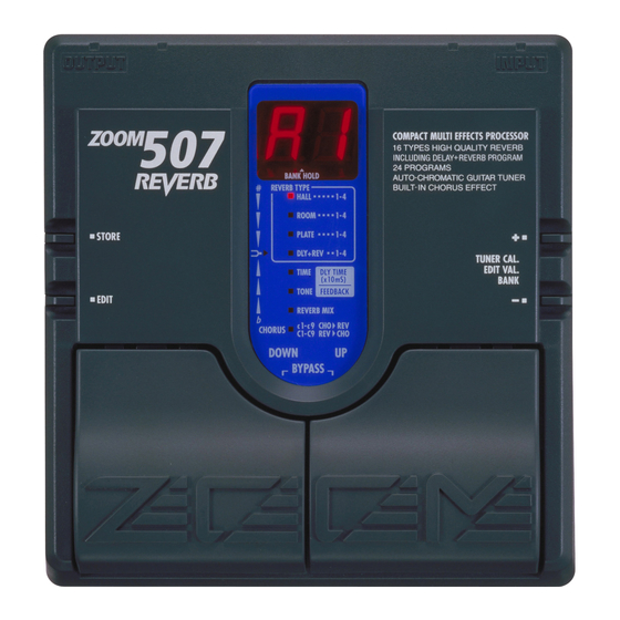 Zoom 507 REVERB Operation Manual
