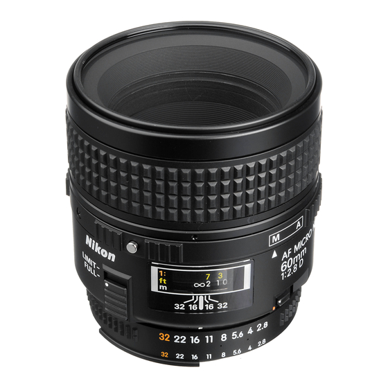 Nikon AF Micro-Nikkor 60mm F/2.8 D User Manual