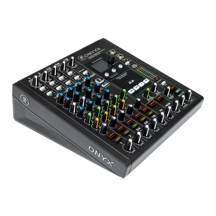 Mackie Onyx8, Onyx12, Onyx16, Onyx24 - PREMIUM ANALOG Mixers Manual